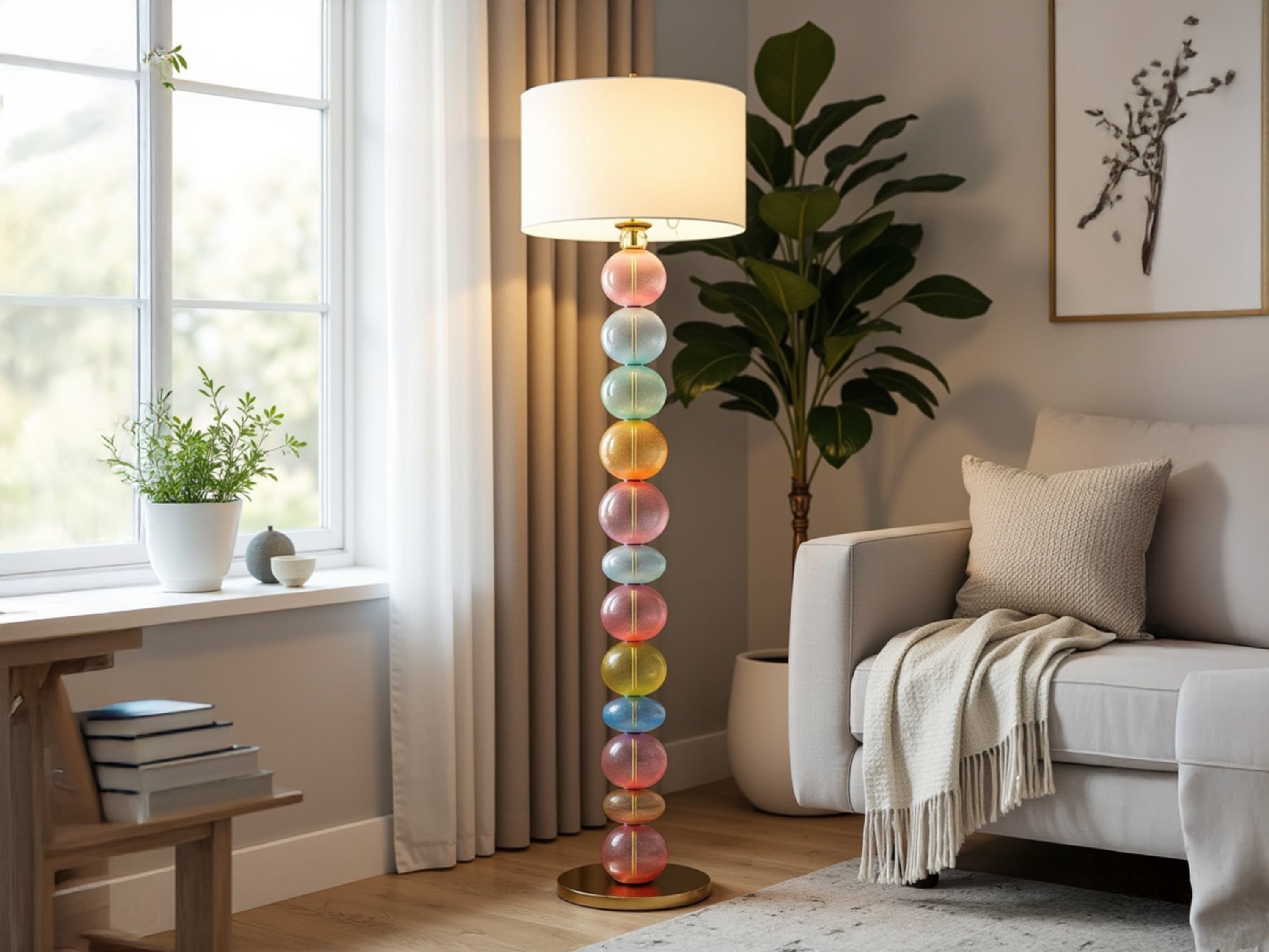 Modern Glass Floor Lamp
